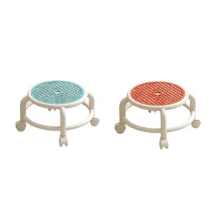 Low Height Rolling Stool Comfortable Sturdy 360° Swivel for Home Office SPA - Picture 1 of 16
