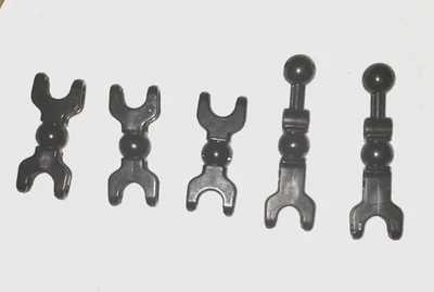 Lote LEGO de 5 Hero Factory braço/perna com junta esférica 90607 e 90622 - Preto - Imagem 1 de 4