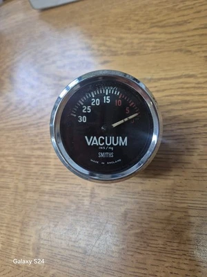 Vintage Smiths..2”.anti-clockwise Vacuum Gauge …1950s.used/ Good….Rare ! - Image 1 of 3