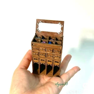 1:12 Scale Unfinished Dollhouse Miniatures Furniture Specimen Jewelry Cabinet - Picture 1 of 6