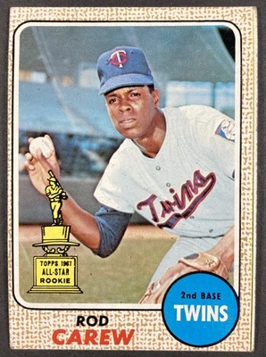 Rod Carew 1968 Topps #80. Mellizos de Minnesota. All Star Rookie Cup. Salón de belleza. EX. Foto 1 de 4