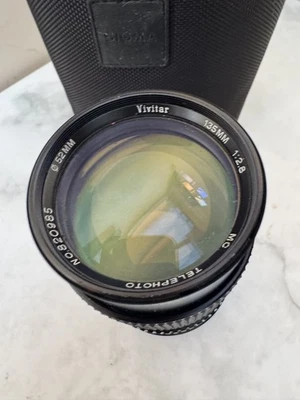Camera Vivitar 135mm 1:2.8 52mm Lens with Caps and Lens Case - Image 1 of 4