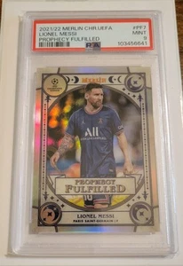 Topps Chrome 2021-22 Lionel Messi Merlin Prophecy Fulfilled #PF7 PSA 9 - Picture 1 of 2