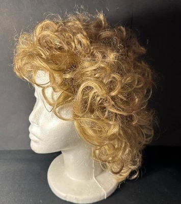 Peluca rizada grande marrón claro/rubia para mujer/hecha a medida Foto 1 de 4