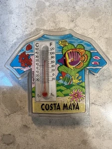 Vintage Souvenir Costa Maya Refrigerator Magnet With Thermometer. (AC) - Picture 1 of 2