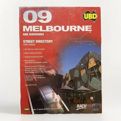 UBD 2009 Melbourne and Surrounds Street Directory 44th Ed Maps Victoria - Image 1 of 4
