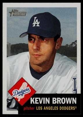2002 Topps Heritage #51 Kevin Brown Los Angeles Dodgers - Image 1 of 2