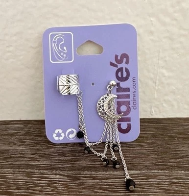 Brinco de corrente Claire’s Silver Moon novo com etiquetas - Imagem 1 de 2