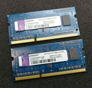 4GB Kit (2 x 2GB) Kingston ACR256X64D3S13C9G PC3-10600S Laptop SODIMM Memory 