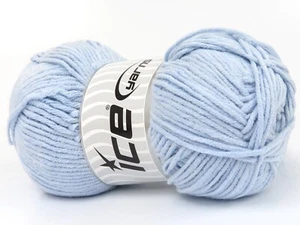 LOT OF 4 Ice JEANS COTTON Yarn #81120 BABY BLUE Light Worsted Cotton Blend - Picture 1 of 4