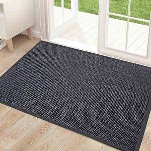Large Heavy Duty Rubber Mat PVC Edge Door Entrance Barrier Hard Wearing Dust Rug - Picture 1 of 22