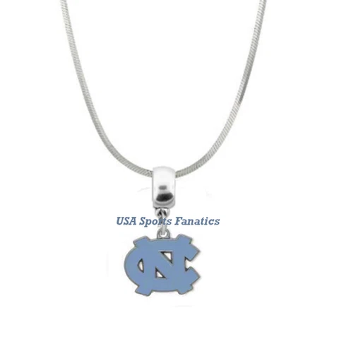 NCAA -  North Carolina Tar Heels Team Logo Pendant Necklace On A 925 Snake Chain Cover