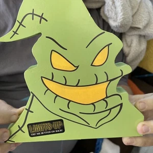 Disney Nightmare Before Christmas Oogie Boogie Light Up Wood LED Sign - Picture 1 of 9