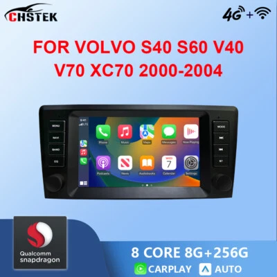 CHSTEK Car Radio Carplay Android  For Volvo S60 S40 V40 V70 XC70 XC90 2000-2004 - Image 1 of 4