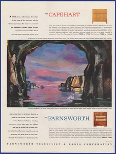 Vintage 1946 FARNSWORTH Capehart Television TV Ephemera 1940's Print Ad - Picture 1 of 1