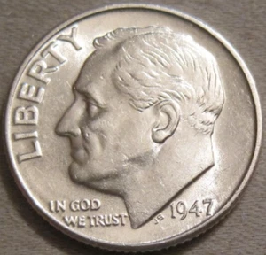 BETTER AS SHOWN - 1947 D ROOSEVELT DIME *** 90% SILVER *** 645 - Picture 1 of 6