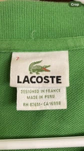 Authentic Lacoste Men's Polo Shirt Sz 7 Green Designed in France - Picture 1 of 4