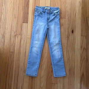 Little Toddler Girl’s Size 7 Celebrity Pink Light Blue Distressed Denim Jeans - Picture 1 of 5