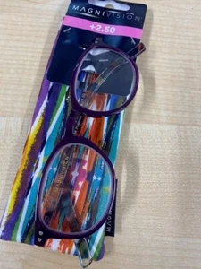 Magnivision Foster Grant Lesebrille lila + 2,50 inkl. Etui - Bild 1 von 1