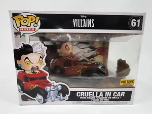 Funko Pop! Rides Disney Villains Cruella in Car Hot Topic Exclusive #61 -NEW - Picture 1 of 6