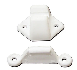 Kit 2 Fermaporta esterno bianco ricambio camper caravan camion porta gavone - Foto 1 di 1