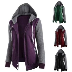 Women's hooded Winter Jackets Purple,red,green&black Medium Size Full Sleeves - Picture 1 of 5