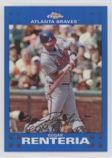 2007 Topps Chrome Blue Refractor Edgar Renteria #3