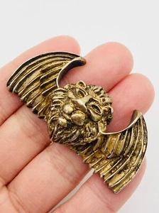 Vintage Mithras 1977 Gold tone bat pendant - Picture 1 of 6