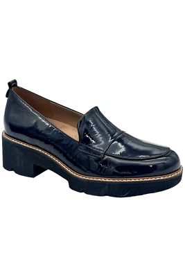 Naturalizer Women's Darry Lug Sole Heeled Loafer Navy Patent - Image 1 of 3