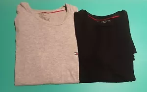 SIZE S 2 X GREY AND BLACK SHORT SLEEVE T-SHIRT TOMMY HILFIGER TOPS - Picture 1 of 3
