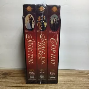 3 Fred Astaire and Ginger Rogers VHS Musicals Top Hat Shall We Dance Swing Time - Picture 1 of 5