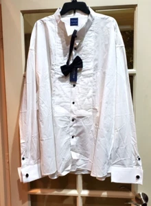 Gollnwe Herren Smoking Shirt Flügelkragen französische Manschetten mit Manschettenknöpfen & Fliege 6XL - Bild 1 von 7