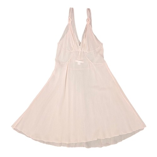 UNDERCOVER Abito slip vintage Victorias Secret seta trasparente lingerie camicia paillettes taglia M