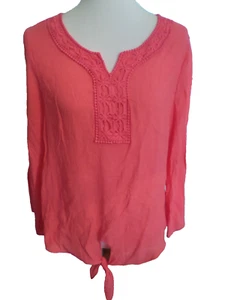 Damen Größe Petite XL Zac & Rachel bestickt Spitze Boho Polyester Viskose Top - Bild 1 von 5
