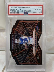 2019 Panini Obsidian Josh Allen #V6 Vitreous Electric Etch  Orange 29/35 PSA 10  - Picture 1 of 4