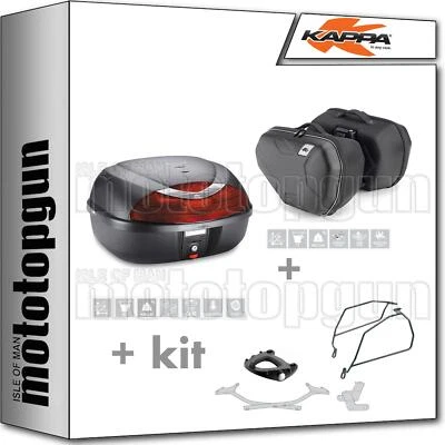 KAPPA VALIGIA K42N + BORSE LATERALI RA314 MONOLOCK KAWASAKI NINJA 300 2014 14 Foto 1 de 2