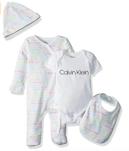 Calvin Klein Bebé Niñas Infante Multi Piezas Set de Regalo,18-24 Meses, 4 Piezas Layette - Imagen 1 de 6