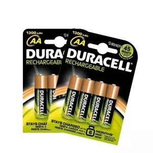 8 DURACELL Rechargeable Accu NiMH 1300mAh AA PRE / STAY CHARGE Akkus HR6 - Bild 1 von 1