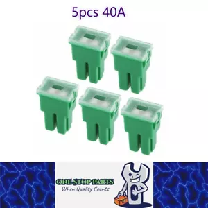 5 x 40Amp Green Medium Female Slow Blow Fuse Block 15mmx22mmx32mm High 40A Fuse - Picture 1 of 3