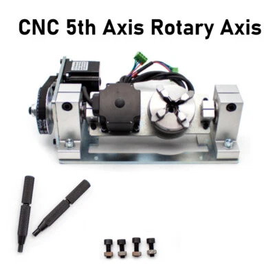 Engraving Machine CNC 5th Axis Rotary Axis with Chuck Table for DIY CNC Router Y - Image 1 of 4