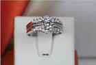 Three Ring Sterling Silver 925 Nickel Free Ladies Engagement Ring & Wedding Ring
