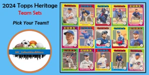 2024 Topps Heritage Baseball BASE TEAM SETS Pick Your Team Set! - Picture 1 of 33