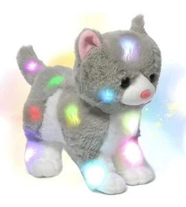 Hopearl LED Light Up Bedtime Kitten Kitty Cat Plush Toy W/ Timer Nighttime Sleep - Picture 1 of 7