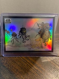 Attack on Hoth! Refractor 2022 Topps Chrome Star Wars Galaxy # 14