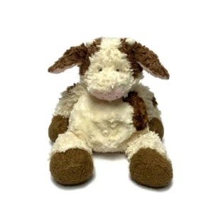 Ganz Bellifuls Brown White Plush Cow 17" Bean Bag Toy Stuffed Animal - Picture 1 of 8
