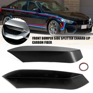 2x Parachoques delantero de fibra de carbono divisor lateral labio de pato para BMW F80 M3 F82 F83 M4 - Imagen 1 de 9