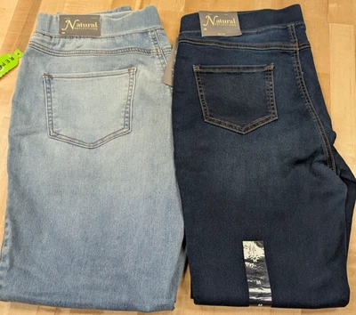 Jeggings de mezclilla Natural Reflections Lucy para mujer lavado medio vintage Foto 1 de 4