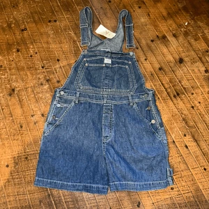 Calvin Klein distressed M classic basic artsy overall shorts - Picture 1 of 3