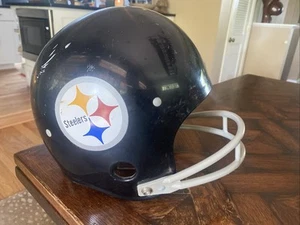 VINTAGE 1980 Rawlings PITTSBURGH STEELERS HNFL-N Football Helmet Sz Medium - Picture 1 of 8