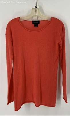 Camiseta Barneys New York CO-OP Naranja Cachemira Manga Larga Mujer Talla Pequeña Foto 1 de 3